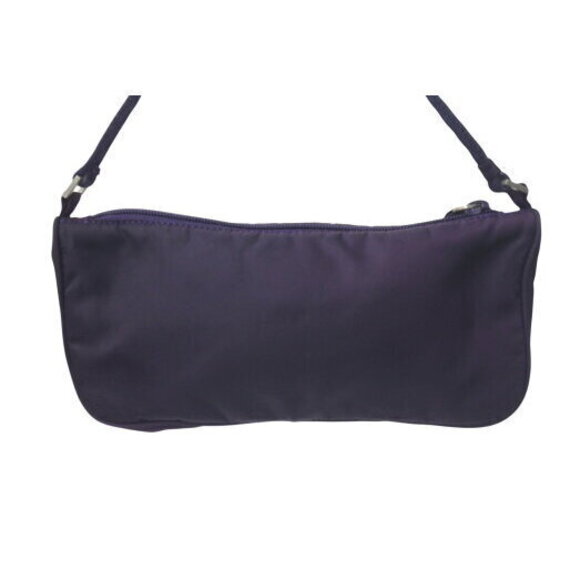 Prada One Shoulder Bag Pouch Triangle Logo Purple Nylon - Picture 3 of 8